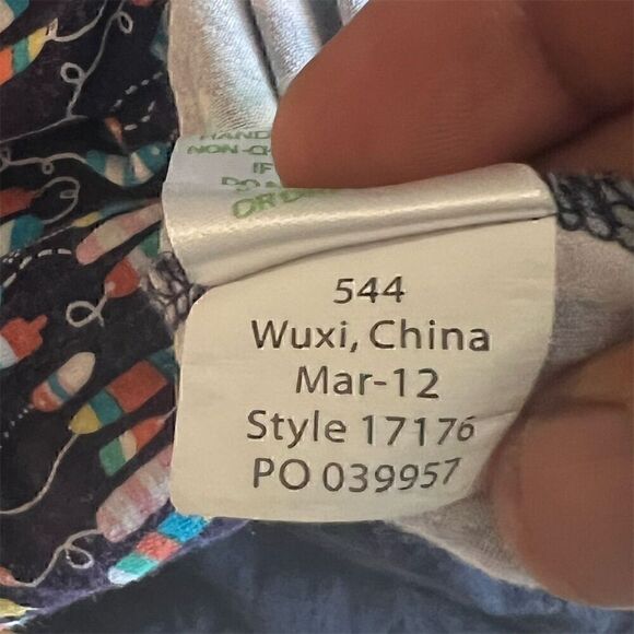 Lilly Pulitzer Strapless Ruffle Dress M Oh Buoy Print Knee Length Multicolor - Picture 7 of 7